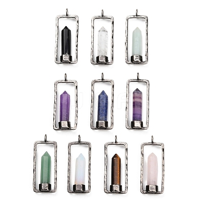 Natural & Synthetic Mixed Gemstone Pendants GG-CBACC2B-06AS-1