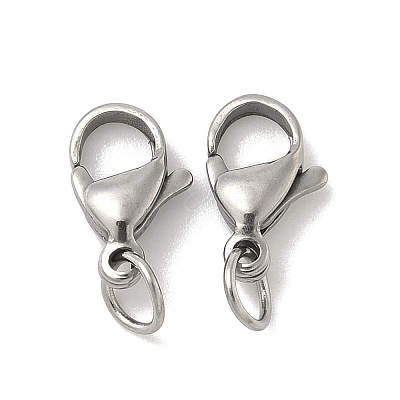 304 Stainless Steel Lobster Claw Clasps STAS-B166-01P-1