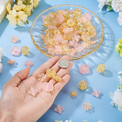 104Pcs 5 Styles Acrylic Beads OACR-TA0004-52-1