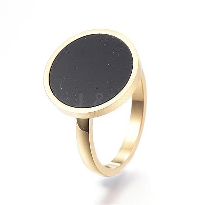 304 Stainless Steel Finger Rings RJEW-G074-05A-M-1