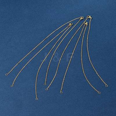 4Pcs 304 Stainless Steel Cable Chain Necklace Making STAS-FS0001-81G-1