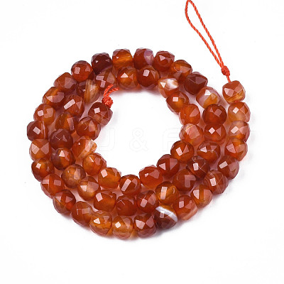 Natural Banded Agate/Striped Agate Beads Strands G-S359-374A-1