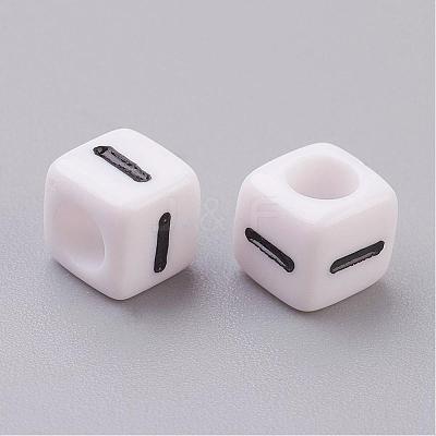 6MM Letter I Acrylic Beads X-PL37C9308-I-1