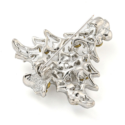 Christmas Tree Theme Zinc Alloy with Rhinestone Brooches LS-JEWB-B018-02AS-04-1