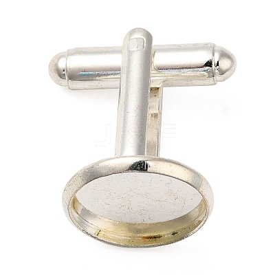 Flat Round Brass Cuff Settings KK-XCP0001-72S-1