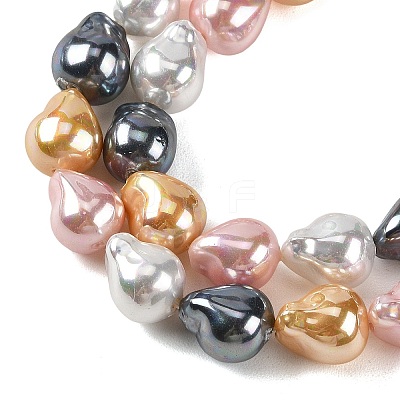Electroplated Glass Beads Strands GLAA-Z013-01A-03-1