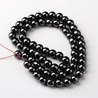 Non-Magnetic Synthetic Hematite Beads Strands X-G-H1624-6mm-1-1