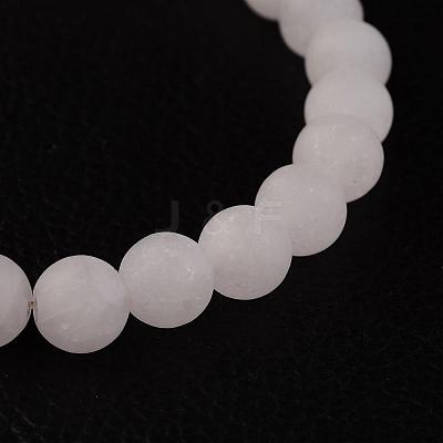 Natural Rose Quartz Beads Stretch Bracelets BJEW-JB02445-01-1