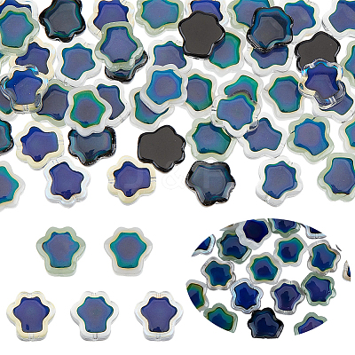 60Pcs 5 Colors Glass Beads GLAA-PA0001-72-1