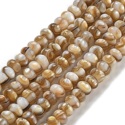 Natural Freshwater Shell Beads Strands X-BSHE-G038-05-1