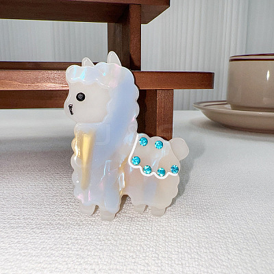 Cute Alpaca Cellulose Acetate Claw Hair Clips PW-WG704FA-05-1