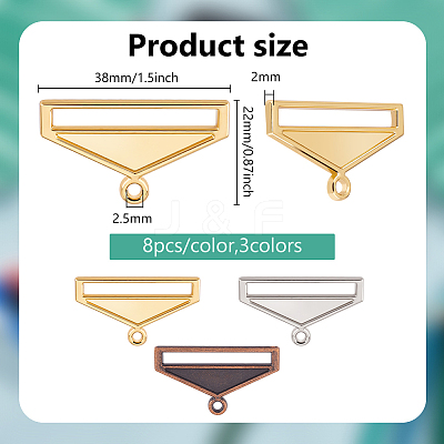24Pcs 3 Colors Alloy Pendants FIND-FG0002-75B-1
