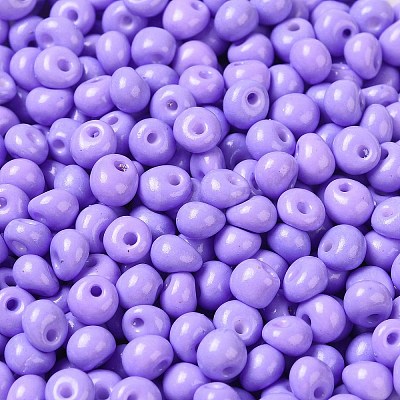 6/0 Opaque Baking Paint Glass Seed Beads SEED-M012-02A-09-1