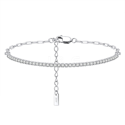 Clear Cubic Zirconia Tennis Bracelets BJEW-I314-009B-1