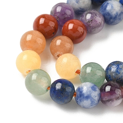 Chakra Natural Mixed Gemstone Beads Strands G-P574-A03-6mm-1