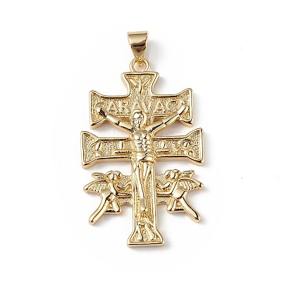 Eco-Friendly Rack Plating Brass Pendants KK-F848-14G-1