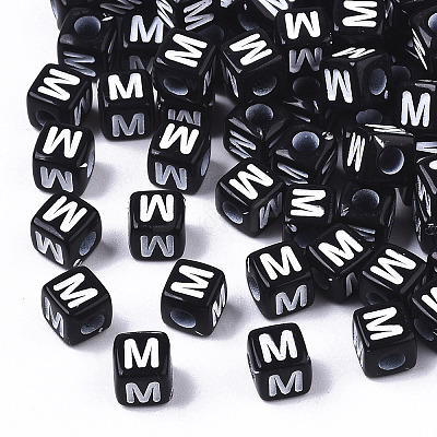 Opaque Acrylic Beads X-SACR-N002-01M-1