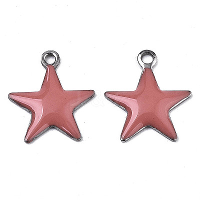 201 Stainless Steel Enamel Charms X-STAS-N088-14I-1