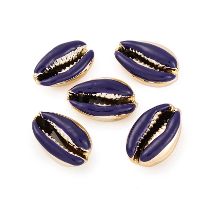 Electroplated Cowrie Shell Beads SSHEL-M023-05F-1