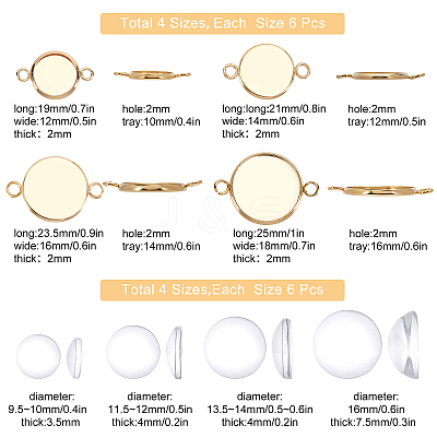 DIY Flat Round Link Making Kit DIY-SC0018-09-1