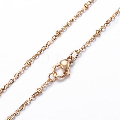 304 Stainless Steel Cable Chain Necklaces NJEW-P147-06-1