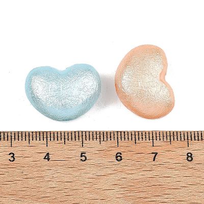 Textured Opaque ABS Imitation Pearl Beads MACR-K361-14-1