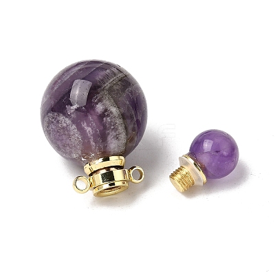 Natural Amethyst Perfume Bottle Pendants GG-CBA7610-02G-04-1