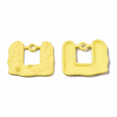 Spray Painted Alloy Pendants PALLOY-Q434-011E-NR-1