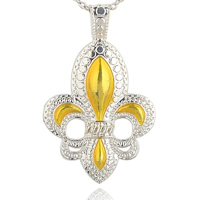 Alloy Enamel Flower Big Pendants ENAM-J129-4S-1