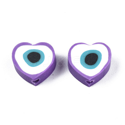 Handmade Polymer Clay Beads X-CLAY-T019-08D-1