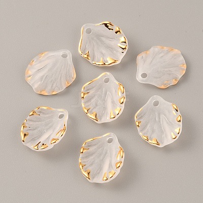 Translucent Frosted Resin Pendants RESI-WH0026-47A-02-1