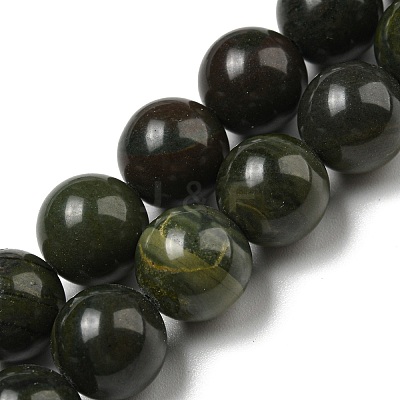 Natural African Green Autumn Jasper Beads Strands G-R494-A19-04-1