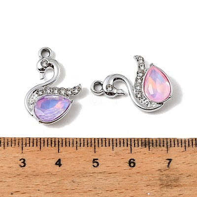 UV Plating Alloy Glass Pendants FIND-K032-35P-1