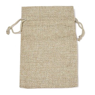 Christmas Printed Burlap Packing Pouches Drawstring Bags ABAG-Q053-02A-04-1