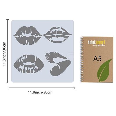 PET Plastic Hollow Out Drawing Painting Stencils Templates DIY-WH0244-291-1