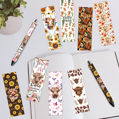 12Pcs Plastic Rub on Transfer Stickers DIY-WH0611-002-1