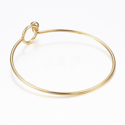 304 Stainless Steel Bangle BJEW-H530-01G-1