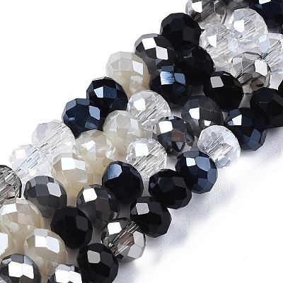 Electroplate Glass Beads Strands EGLA-SZ0001-32I-1