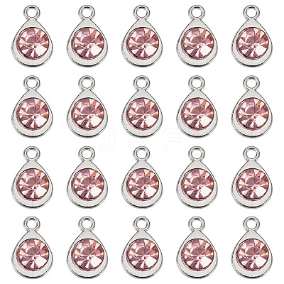 20Pcs Faceted Glass Charms RGLA-TADJ0001-01G-1