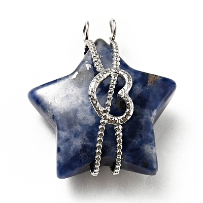 Natural Sodalite Pendants G-D473-03P-02-1