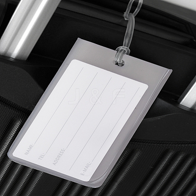 7Pcs 7 Colors Rectangle PVC Luggage Tag AJEW-LP0010-89-1