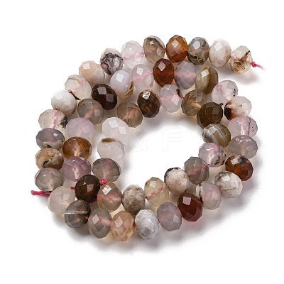 Natural Cherry Blossom Agate Beads Strands G-K380-A42-03-1