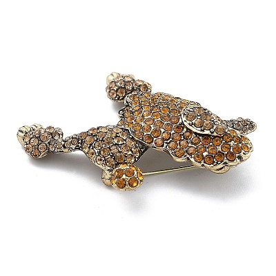 Poodle Alloy Rhinestone Brooches JEWB-Q006-01A-1