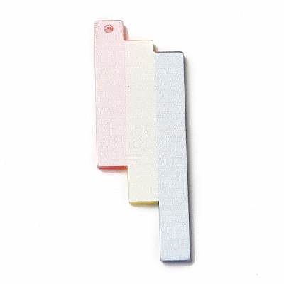 Rainbow Color Printed Acrylic Pendants LS-OACR-B006-01G-1