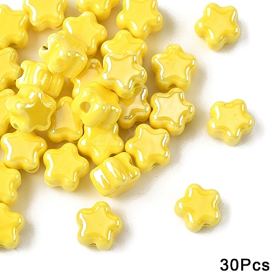 30Pcs Handmade Porcelain Bead PORC-YW0001-75B-1