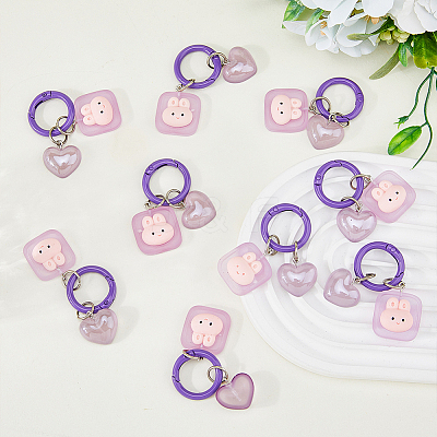 10Pcs Luminous Resin Keychain KEYC-DC0011-12-1