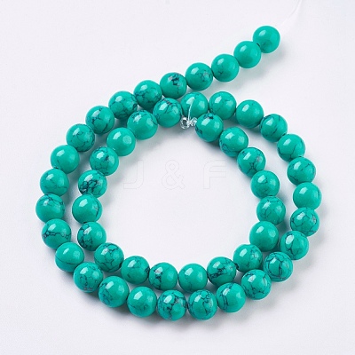 Synthetic Turquoise Beads Strands TURQ-P028-03-8mm-1