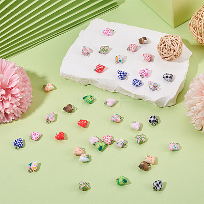 39Pcs 13 Colors Handmade Polymer Clay Charms CLAY-TA0001-91-1