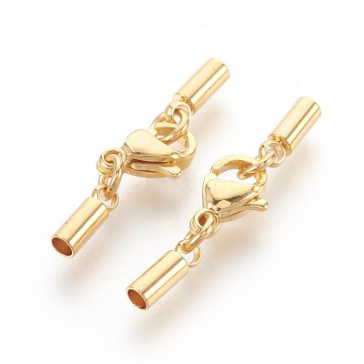 304 Stainless Steel Lobster Claw Clasps STAS-L215-08B-1