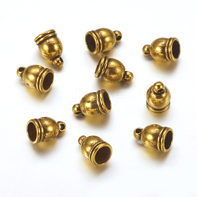 Tibetan Style Cord Ends TIBE-4736-AG-FF-1